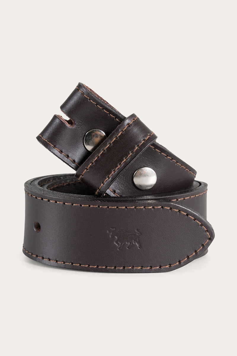 Tibbs Leather Belt Strap - Dark Chocolate