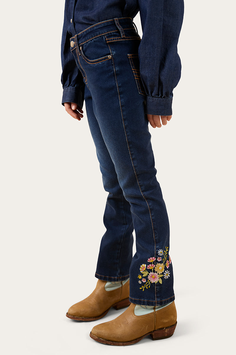 Dahlia Kids Bootleg Jean - Classic Blue