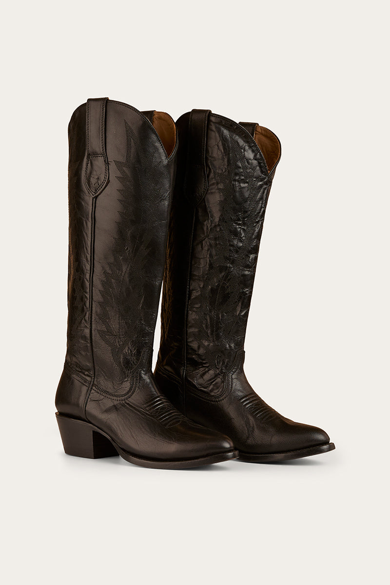Vivien Womens Tall Western Boot - Black