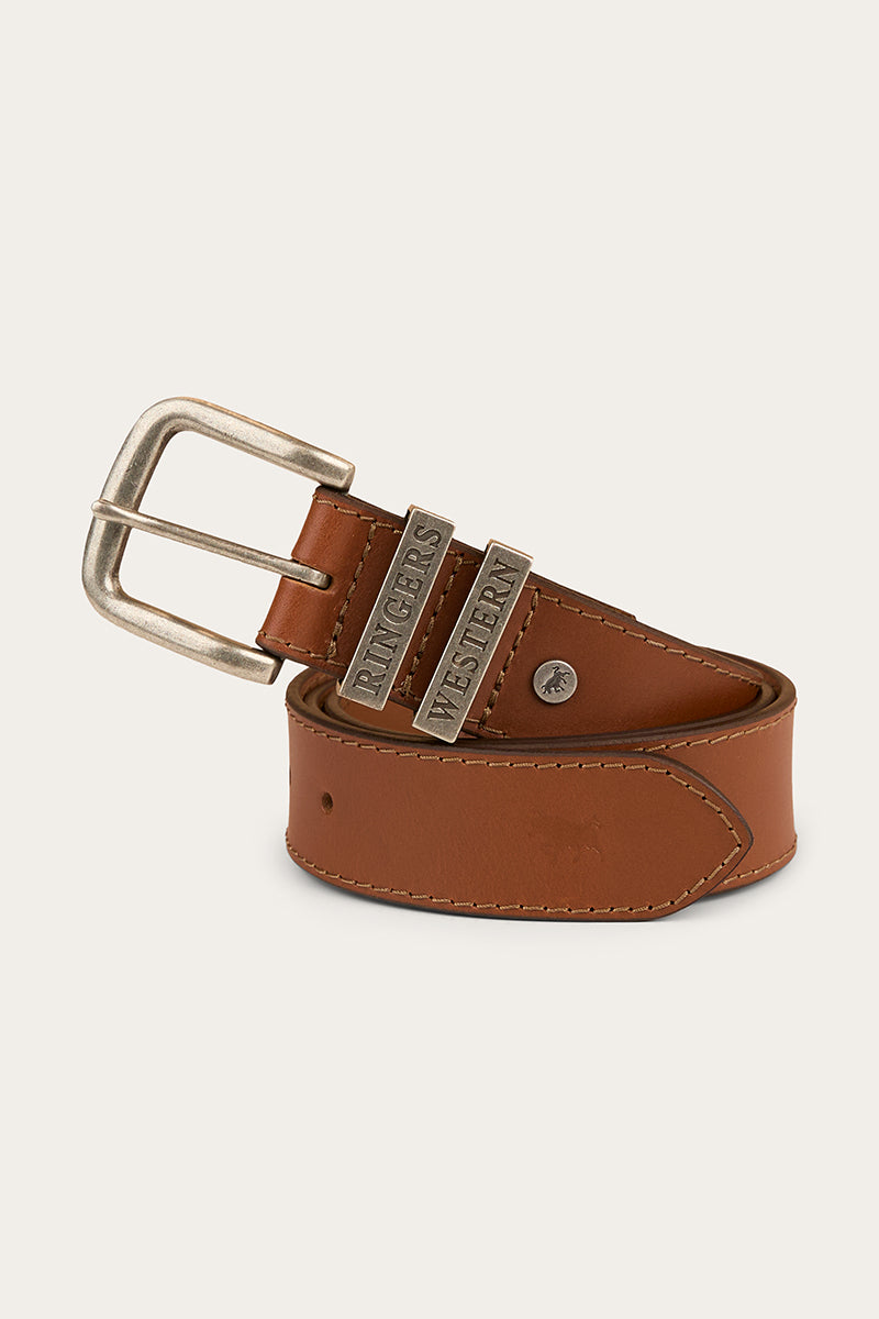 James Kids Belt - Tawny Brown/Silver