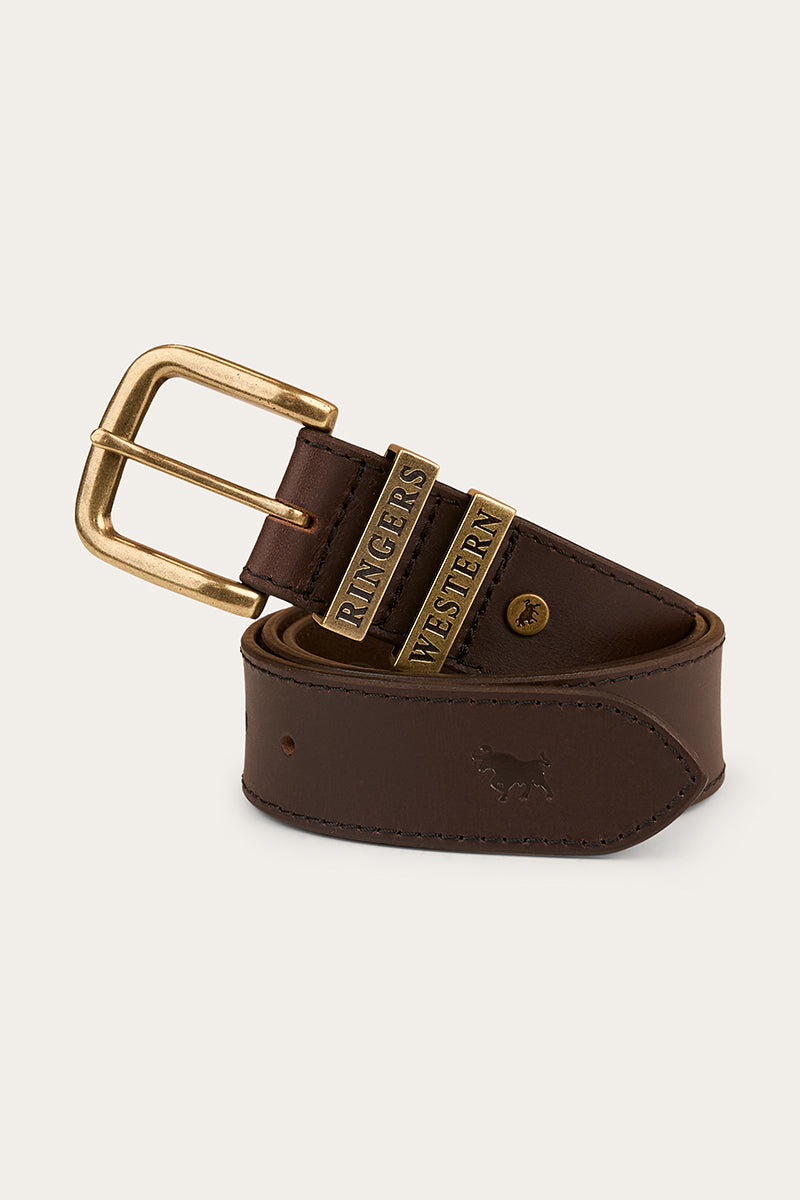 James Belt - Dark Brown / Gold