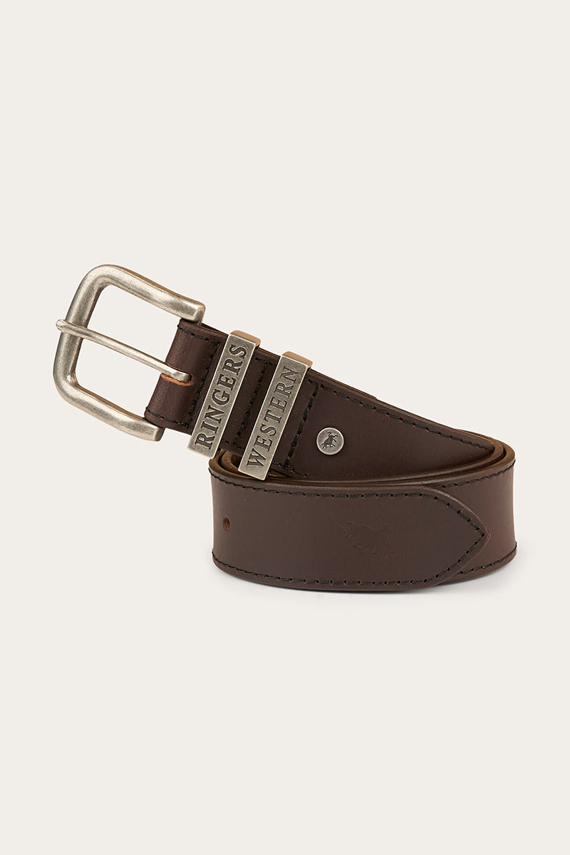 James Kids Belt - Dark Brown / Silver