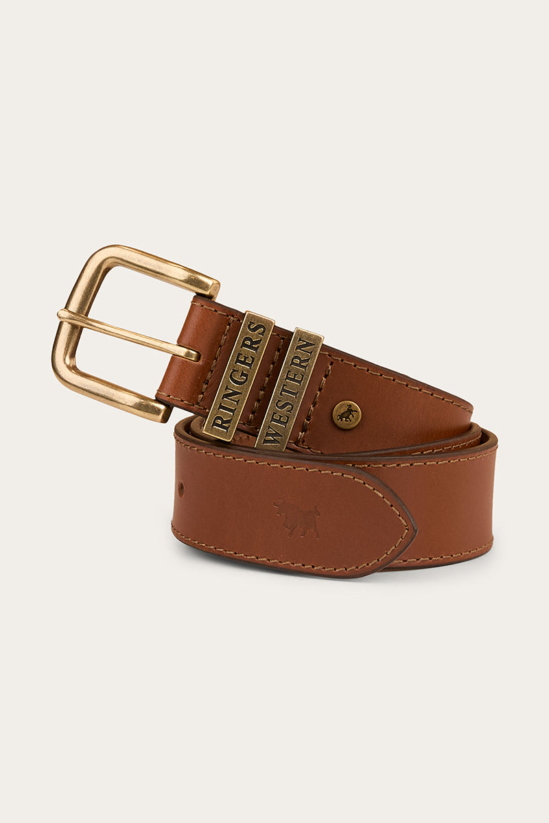 James Kids Belt - Tawny Brown / Gold