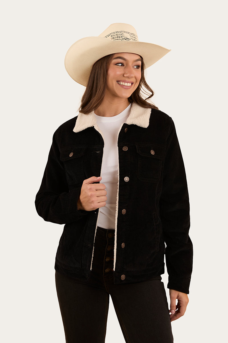 Mayfield Womens Cord Jacket - Washed Black