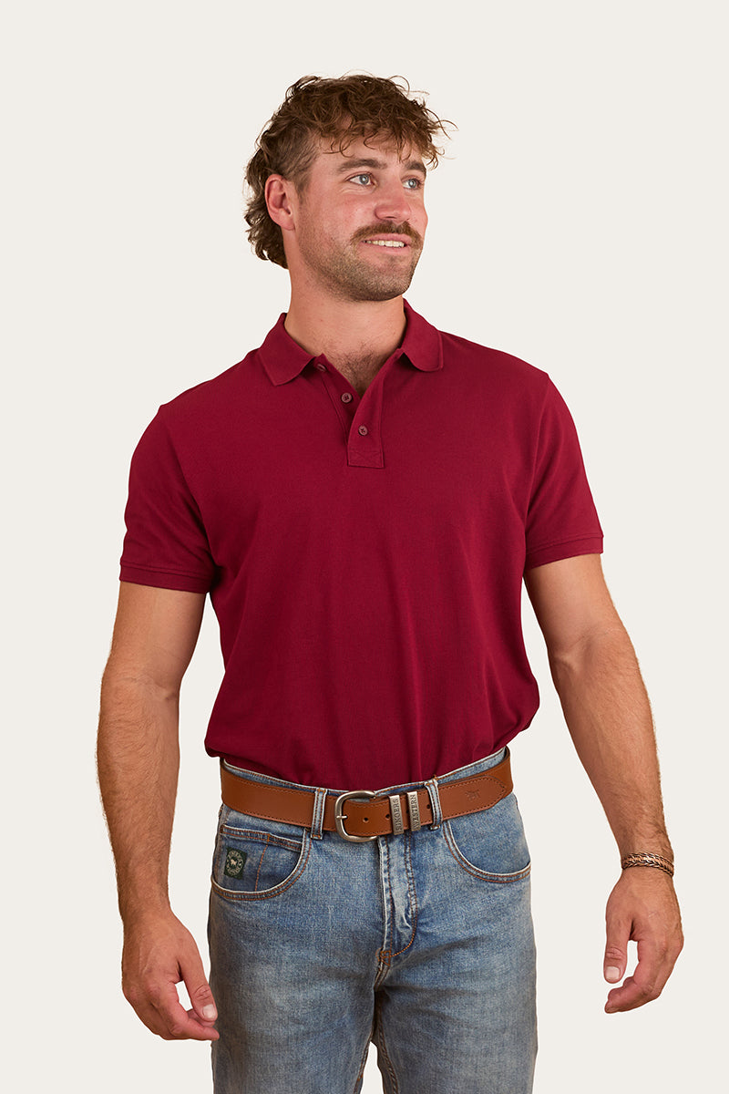 Custom Mens Polo - Burgundy