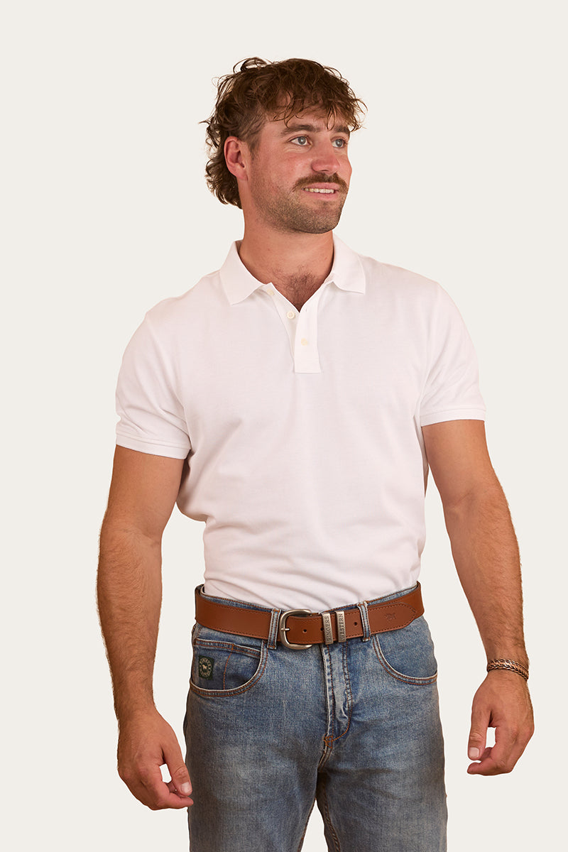 Custom Mens Polo - White